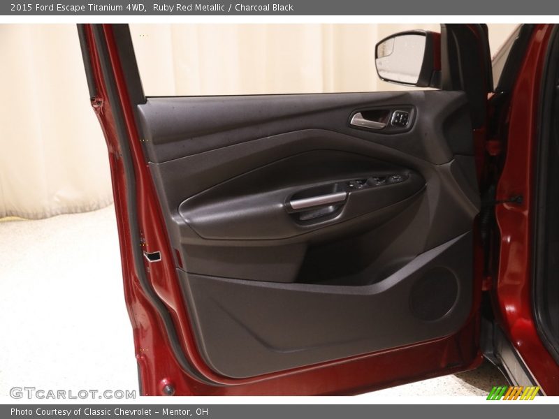 Ruby Red Metallic / Charcoal Black 2015 Ford Escape Titanium 4WD