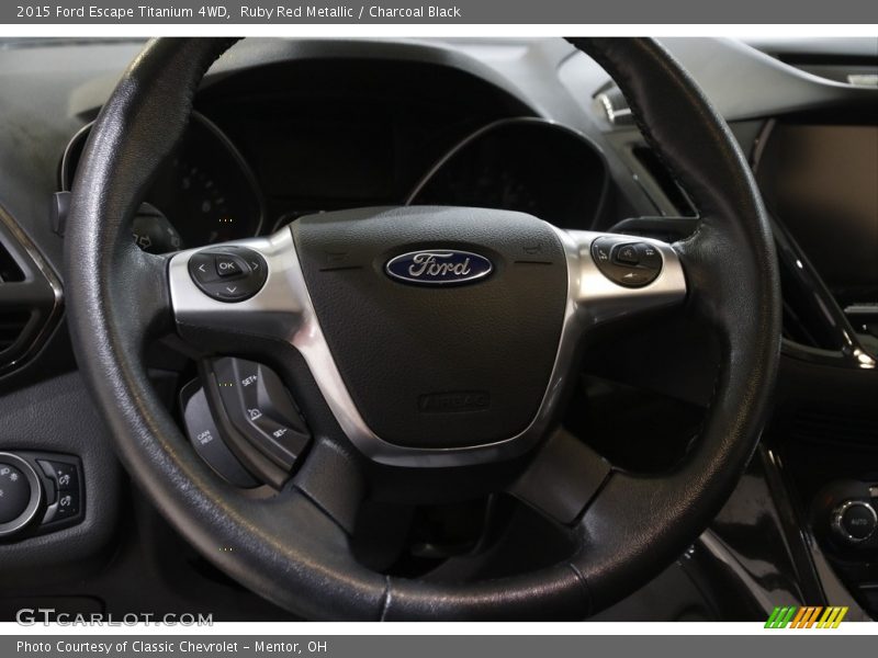 Ruby Red Metallic / Charcoal Black 2015 Ford Escape Titanium 4WD