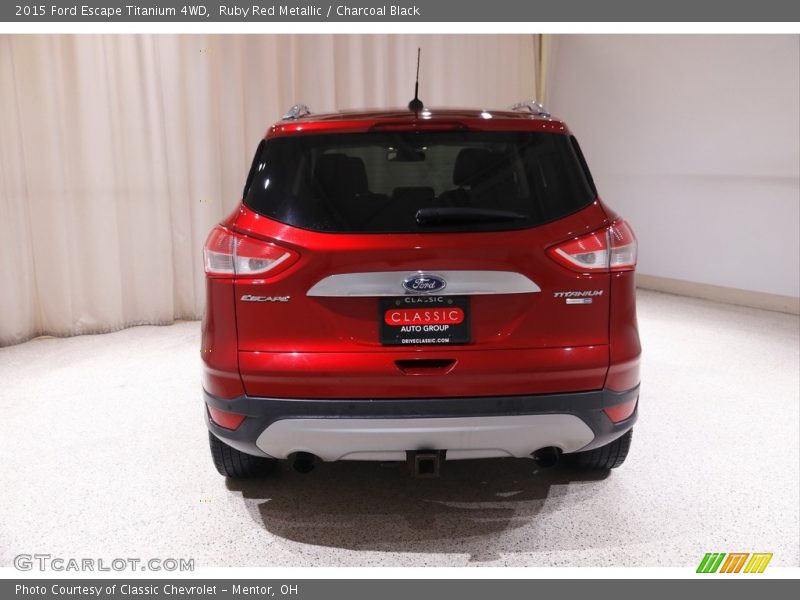 Ruby Red Metallic / Charcoal Black 2015 Ford Escape Titanium 4WD