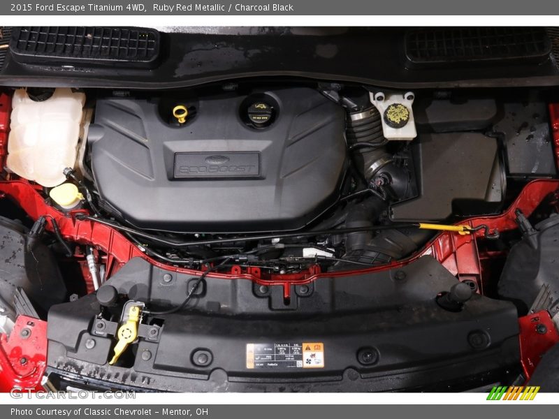 Ruby Red Metallic / Charcoal Black 2015 Ford Escape Titanium 4WD