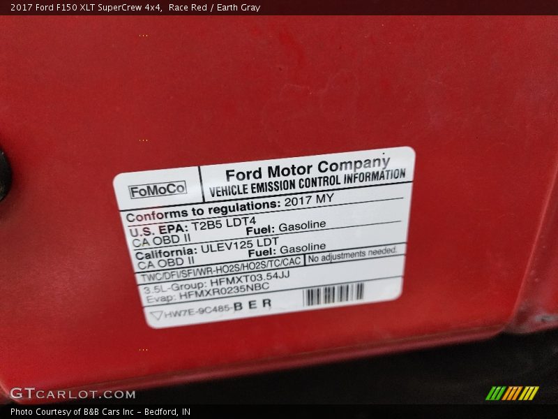 Race Red / Earth Gray 2017 Ford F150 XLT SuperCrew 4x4