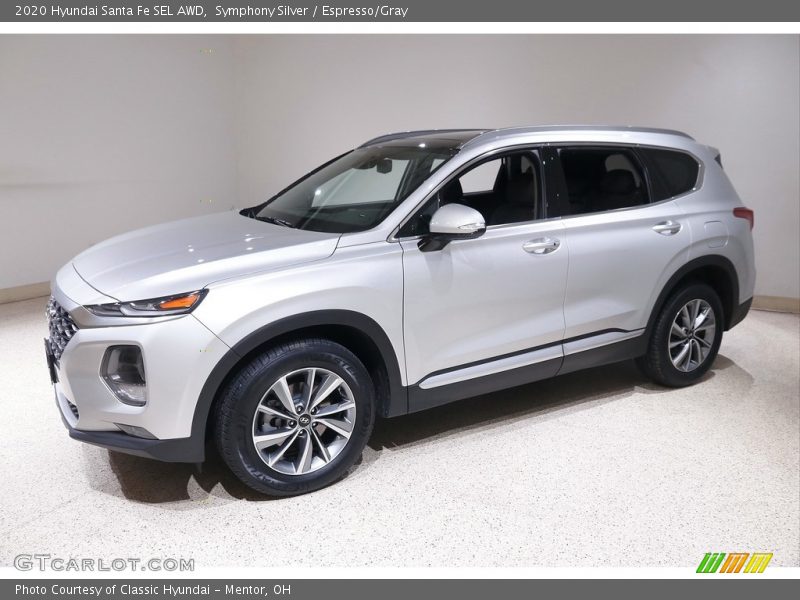 Symphony Silver / Espresso/Gray 2020 Hyundai Santa Fe SEL AWD