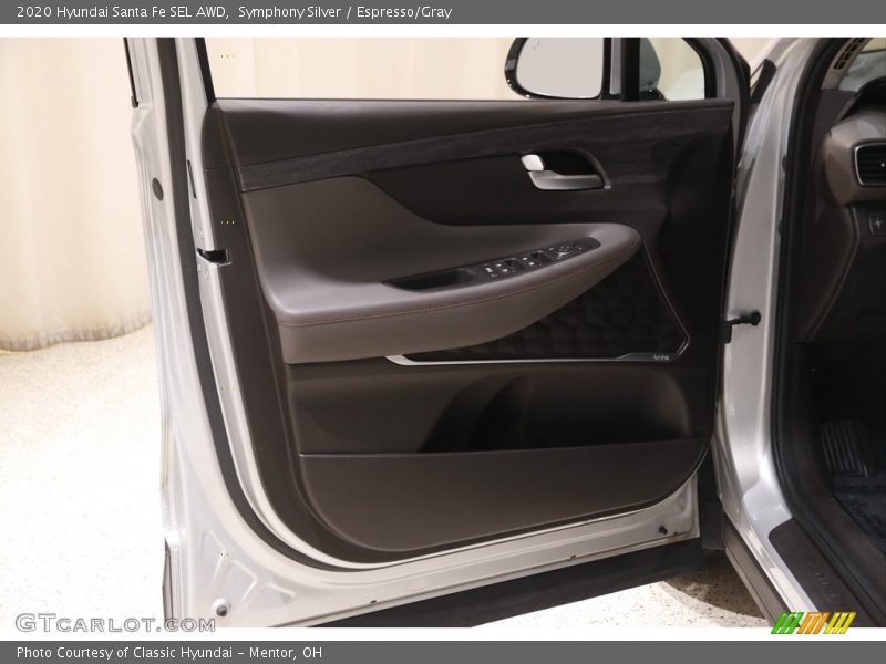 Symphony Silver / Espresso/Gray 2020 Hyundai Santa Fe SEL AWD