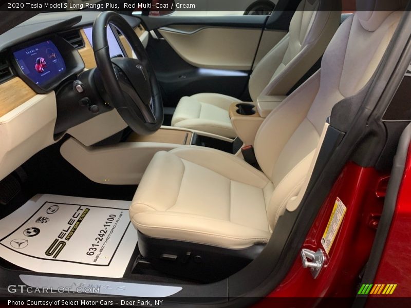Red Multi-Coat / Cream 2020 Tesla Model S Long Range Plus
