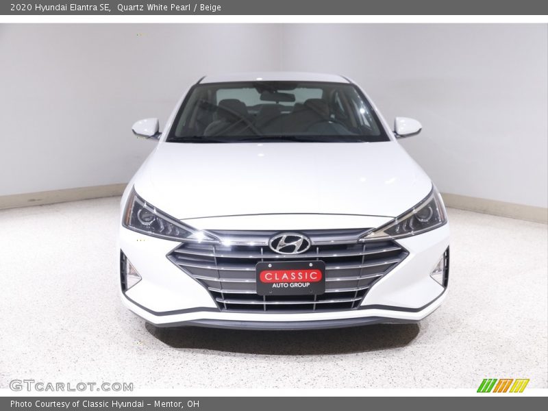 Quartz White Pearl / Beige 2020 Hyundai Elantra SE