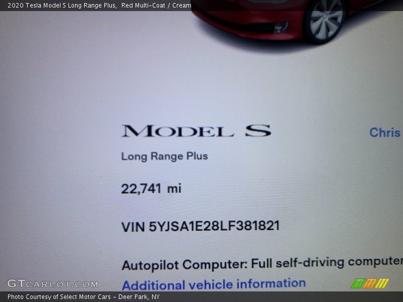 Red Multi-Coat / Cream 2020 Tesla Model S Long Range Plus