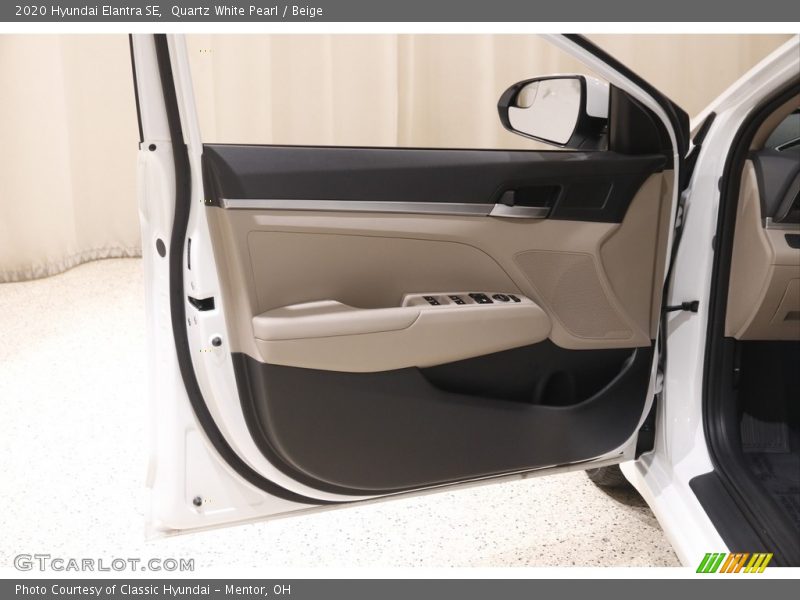Quartz White Pearl / Beige 2020 Hyundai Elantra SE