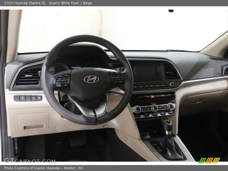 Quartz White Pearl / Beige 2020 Hyundai Elantra SE