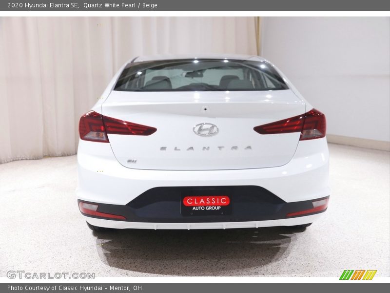 Quartz White Pearl / Beige 2020 Hyundai Elantra SE