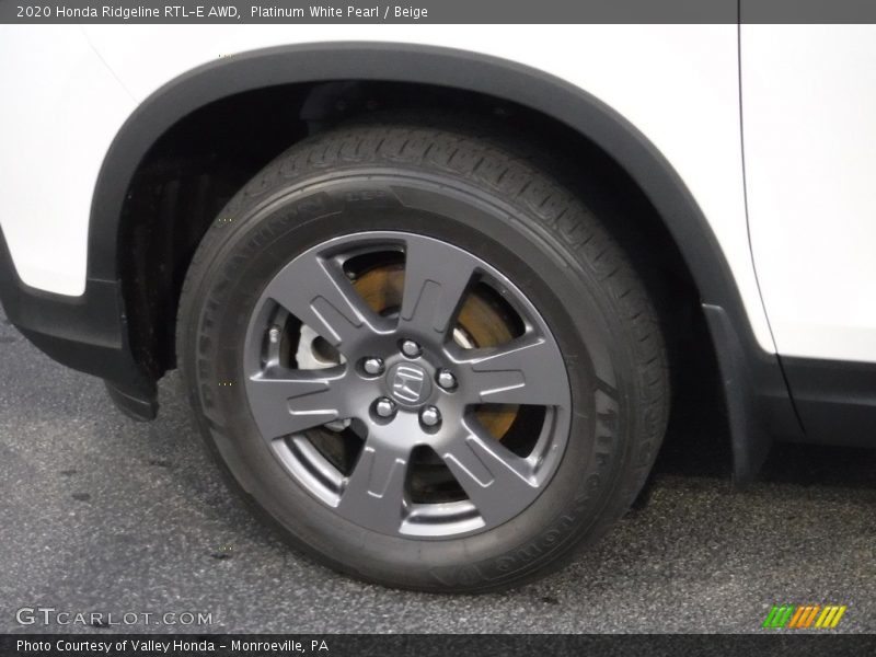 Platinum White Pearl / Beige 2020 Honda Ridgeline RTL-E AWD