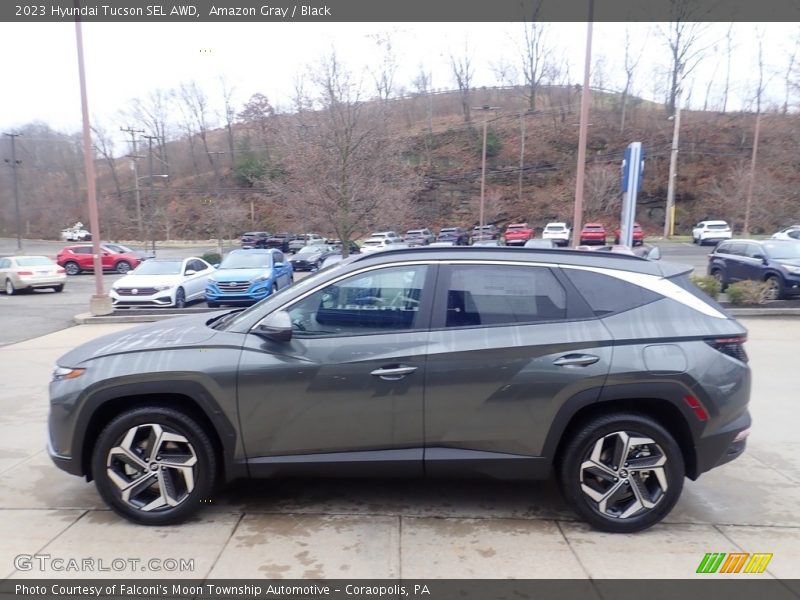 Amazon Gray / Black 2023 Hyundai Tucson SEL AWD