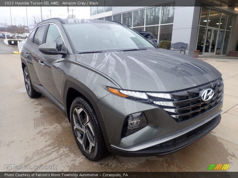 Amazon Gray / Black 2023 Hyundai Tucson SEL AWD