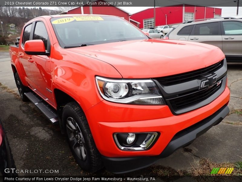 Crush (Orange) / Jet Black 2019 Chevrolet Colorado Z71 Crew Cab 4x4