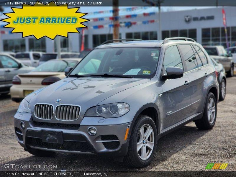Platinum Gray Metallic / Black 2012 BMW X5 xDrive35d