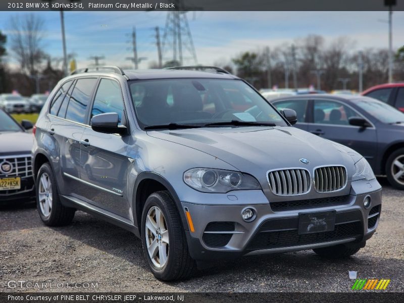 Platinum Gray Metallic / Black 2012 BMW X5 xDrive35d