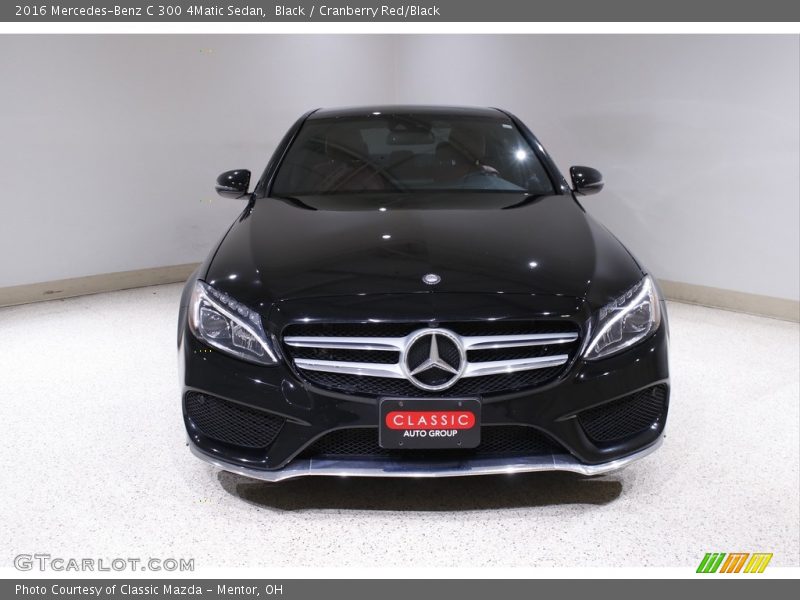 Black / Cranberry Red/Black 2016 Mercedes-Benz C 300 4Matic Sedan