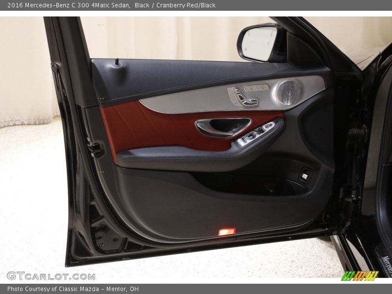 Black / Cranberry Red/Black 2016 Mercedes-Benz C 300 4Matic Sedan