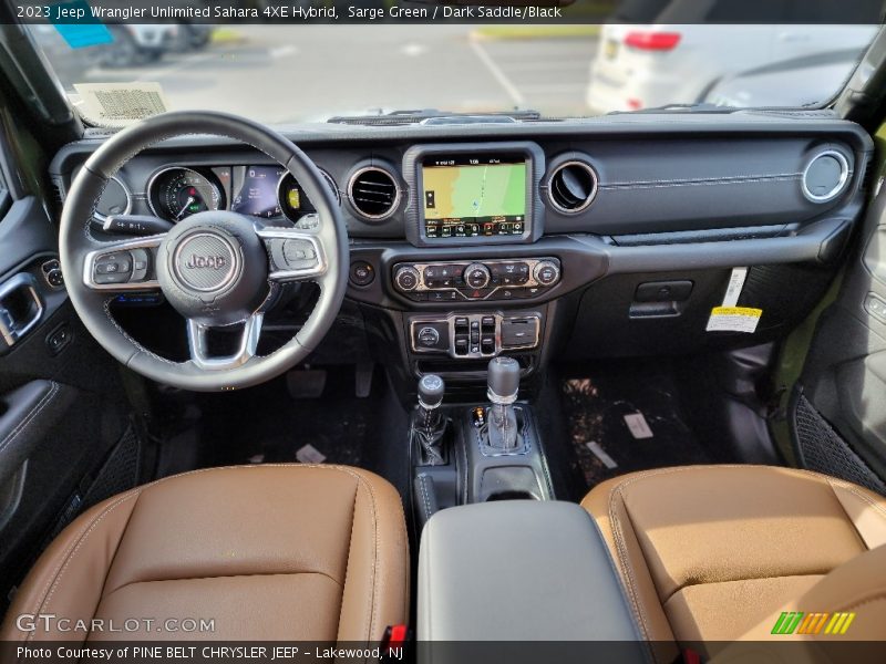 2023 Wrangler Unlimited Sahara 4XE Hybrid Dark Saddle/Black Interior