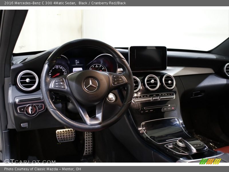 Black / Cranberry Red/Black 2016 Mercedes-Benz C 300 4Matic Sedan