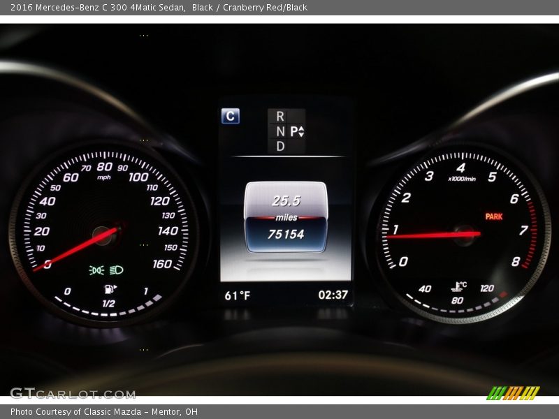 Black / Cranberry Red/Black 2016 Mercedes-Benz C 300 4Matic Sedan