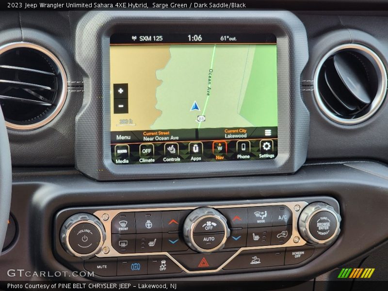 Navigation of 2023 Wrangler Unlimited Sahara 4XE Hybrid