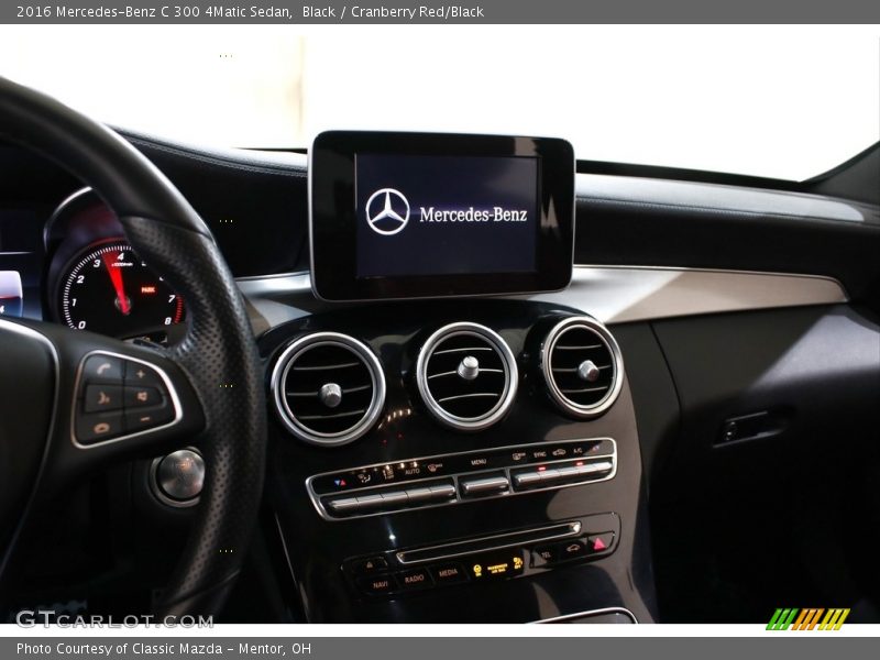 Black / Cranberry Red/Black 2016 Mercedes-Benz C 300 4Matic Sedan