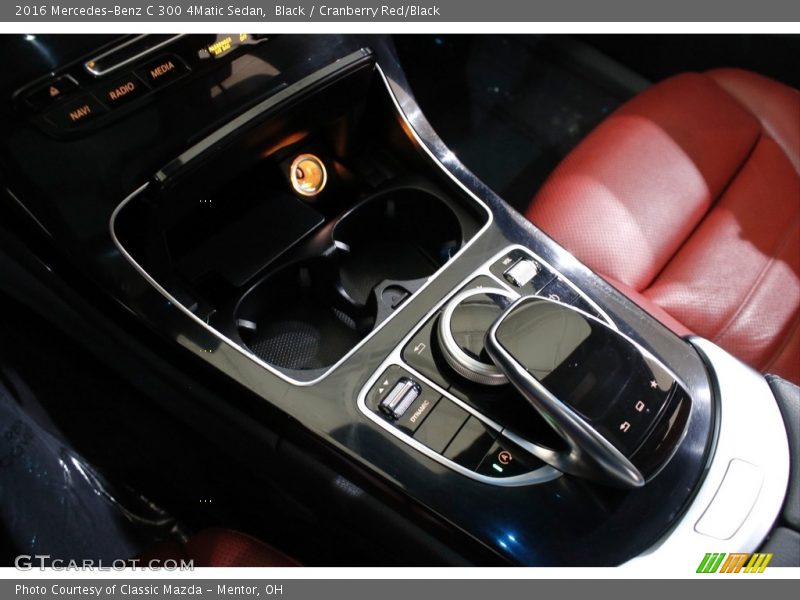 Black / Cranberry Red/Black 2016 Mercedes-Benz C 300 4Matic Sedan
