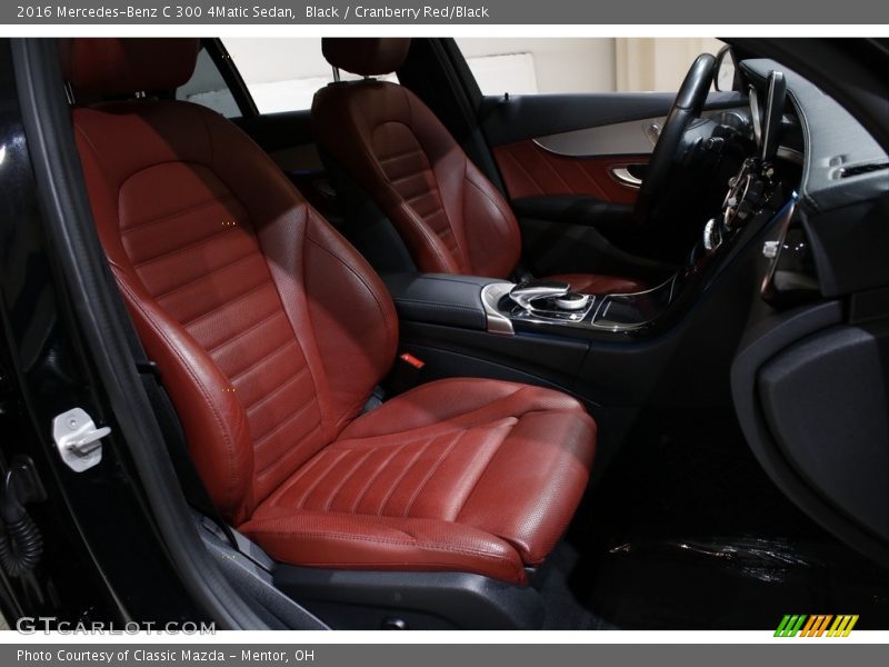 Black / Cranberry Red/Black 2016 Mercedes-Benz C 300 4Matic Sedan