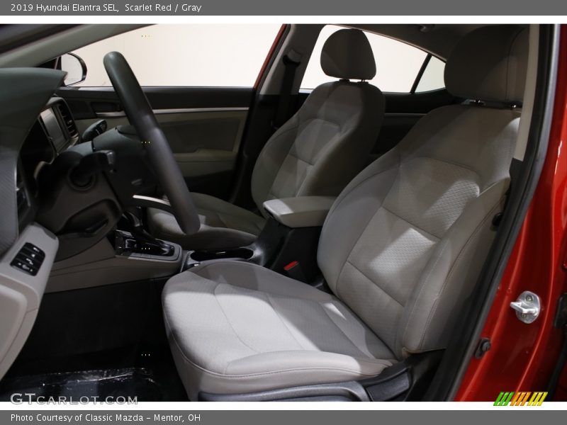 Scarlet Red / Gray 2019 Hyundai Elantra SEL