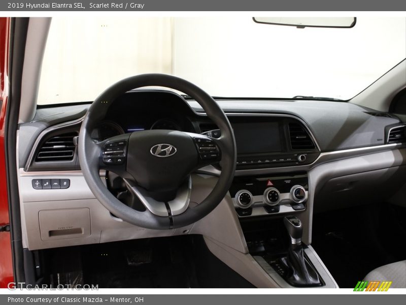 Scarlet Red / Gray 2019 Hyundai Elantra SEL