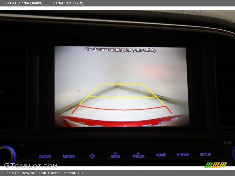 Scarlet Red / Gray 2019 Hyundai Elantra SEL