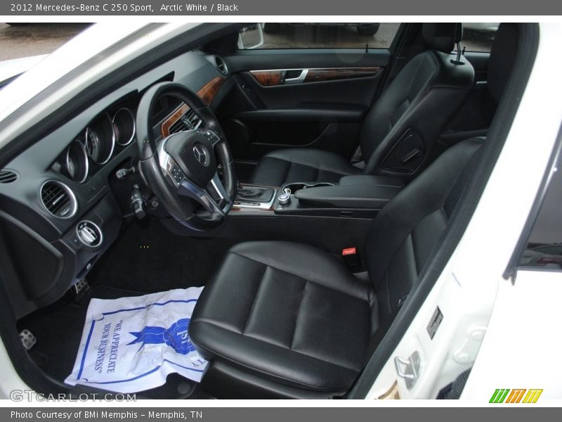 Arctic White / Black 2012 Mercedes-Benz C 250 Sport