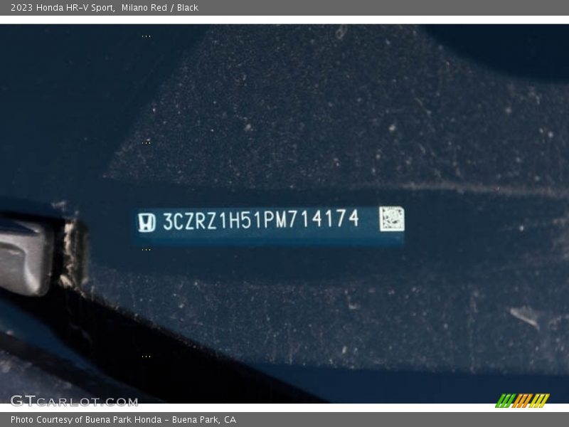 Milano Red / Black 2023 Honda HR-V Sport