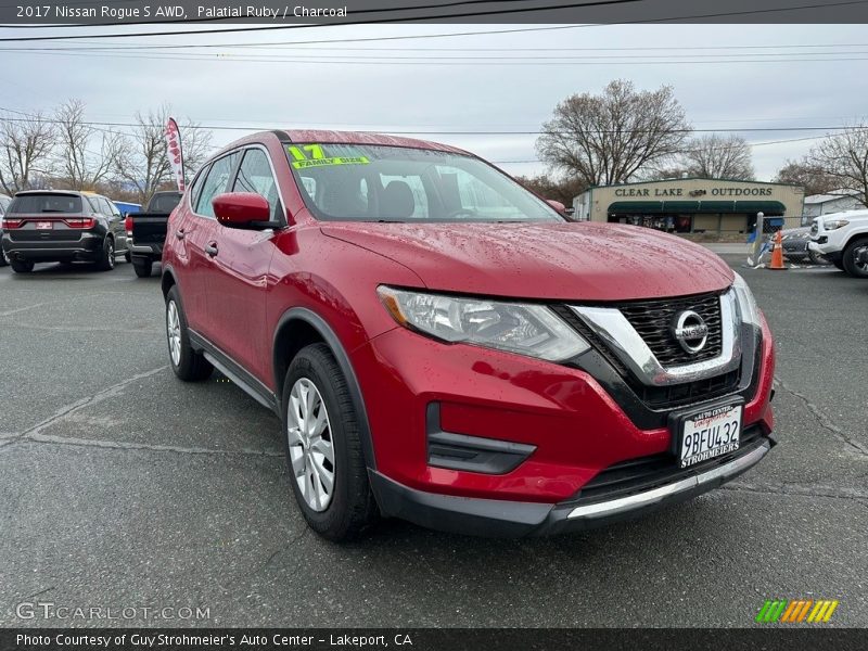 Palatial Ruby / Charcoal 2017 Nissan Rogue S AWD