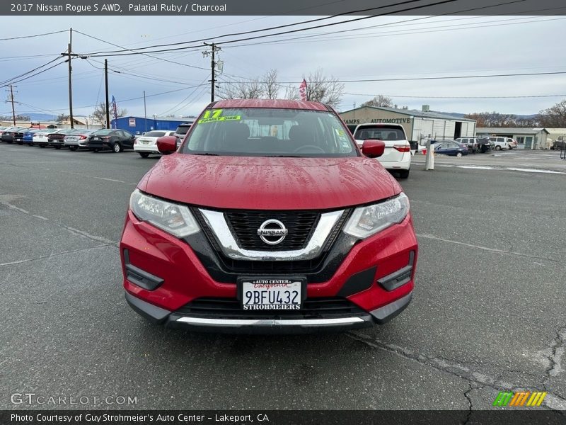 Palatial Ruby / Charcoal 2017 Nissan Rogue S AWD