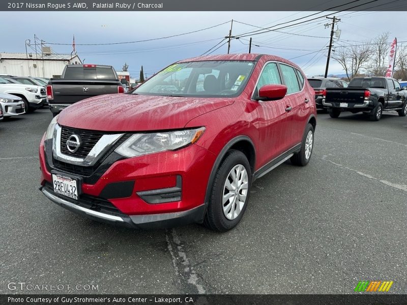 Palatial Ruby / Charcoal 2017 Nissan Rogue S AWD