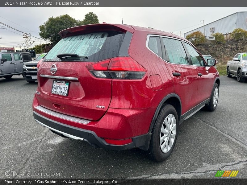 Palatial Ruby / Charcoal 2017 Nissan Rogue S AWD