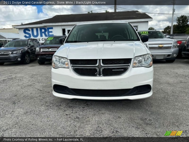 Stone White / Black/Light Graystone 2011 Dodge Grand Caravan Express