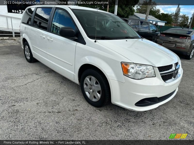 Stone White / Black/Light Graystone 2011 Dodge Grand Caravan Express