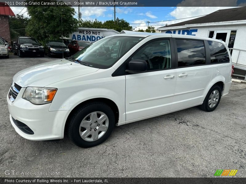 Stone White / Black/Light Graystone 2011 Dodge Grand Caravan Express