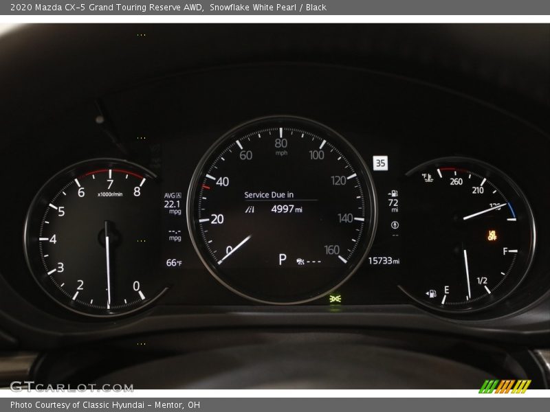 Snowflake White Pearl / Black 2020 Mazda CX-5 Grand Touring Reserve AWD