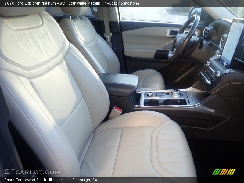 Star White Metallic Tri-Coat / Sandstone 2020 Ford Explorer Platinum 4WD