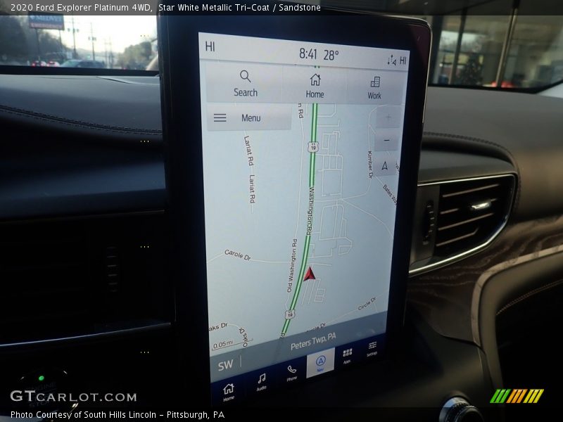 Star White Metallic Tri-Coat / Sandstone 2020 Ford Explorer Platinum 4WD