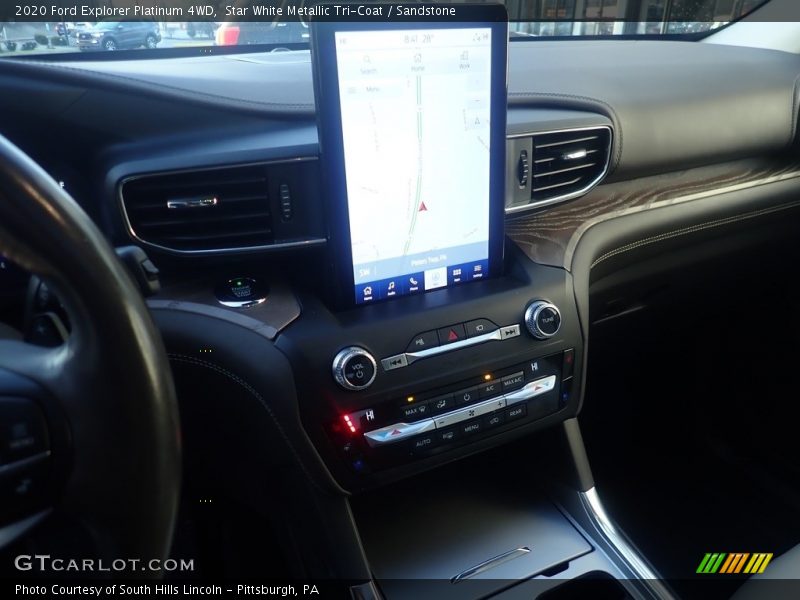 Star White Metallic Tri-Coat / Sandstone 2020 Ford Explorer Platinum 4WD