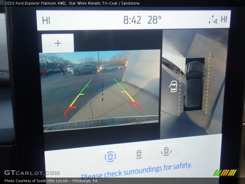 Star White Metallic Tri-Coat / Sandstone 2020 Ford Explorer Platinum 4WD