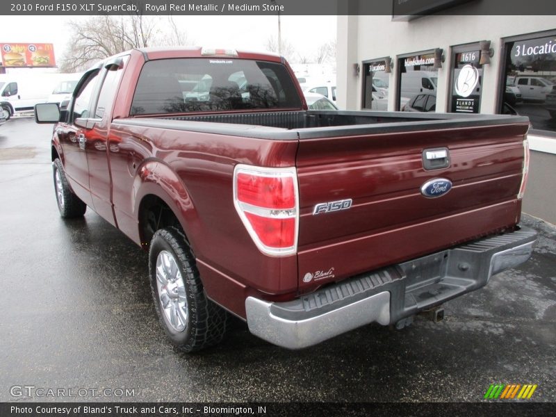 Royal Red Metallic / Medium Stone 2010 Ford F150 XLT SuperCab