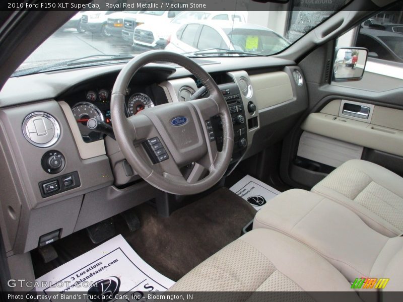 Royal Red Metallic / Medium Stone 2010 Ford F150 XLT SuperCab
