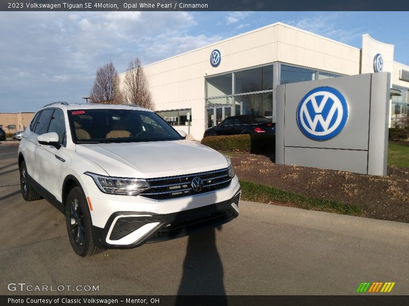 Opal White Pearl / Cinnamon 2023 Volkswagen Tiguan SE 4Motion