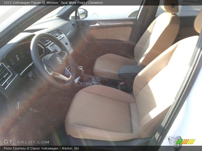 Opal White Pearl / Cinnamon 2023 Volkswagen Tiguan SE 4Motion
