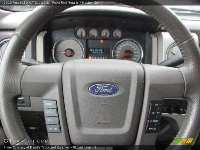 Royal Red Metallic / Medium Stone 2010 Ford F150 XLT SuperCab